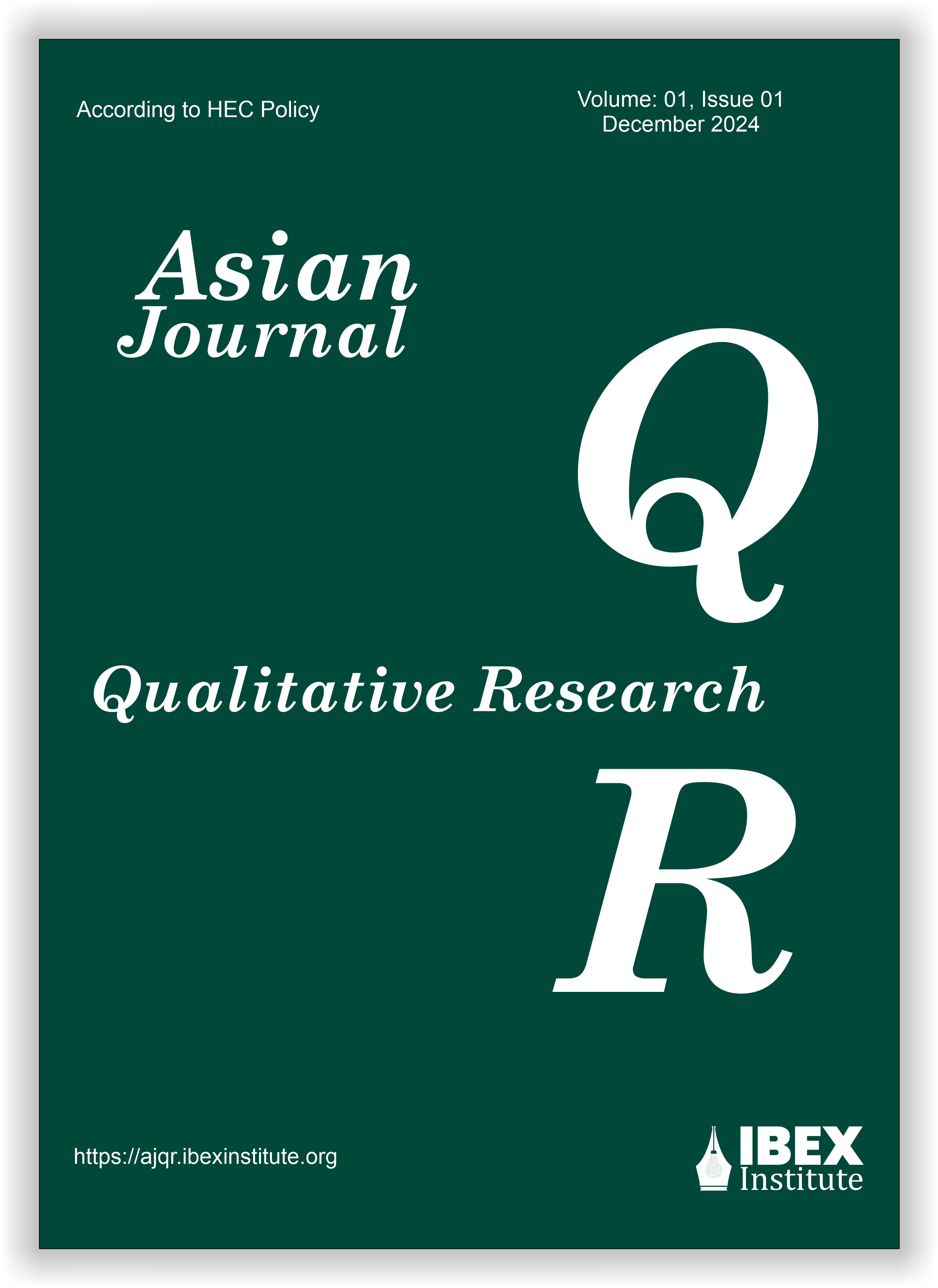					View Vol. 1 No. 01 (2024): Asian Journal of Qualitative Research
				